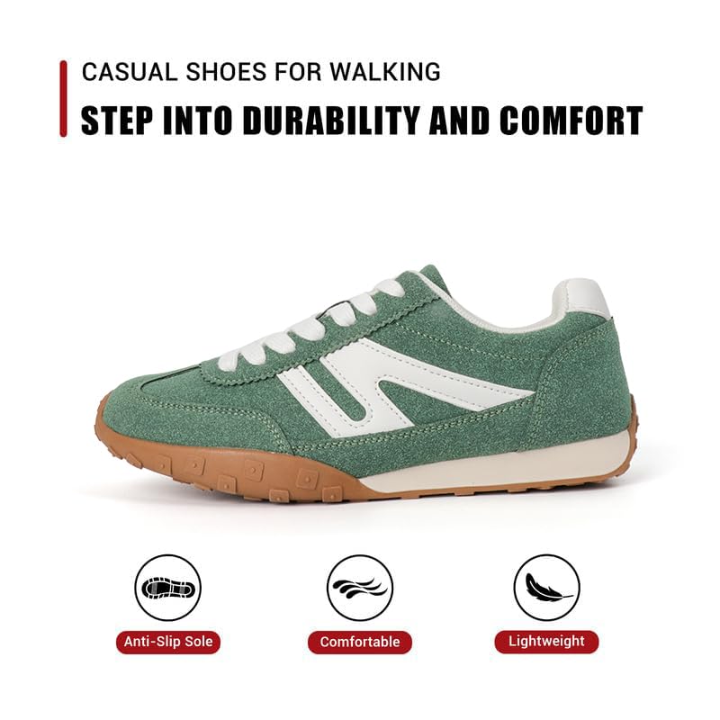 Image of Sneakers for Women Retro Fashion Trendy Sneakers with Foam Insole Casual Shoes for Walking Tennis Classic Non-Slip Comfort Shoes