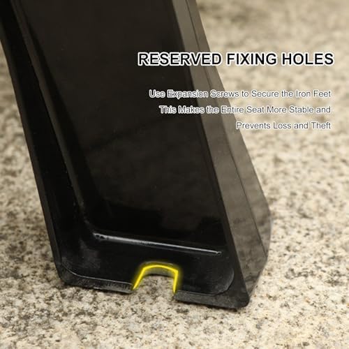 Weatherproof Outdoor Bench, 71in Backless Garden Seating, Durable Wood & Cast Aluminum for Patio, Yard, Balcony, Park - Easy to Install, Brown Finish