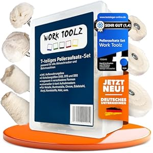 WORKTOOLZ 7-teiliges Polierscheiben-Set für Akkuschrauber