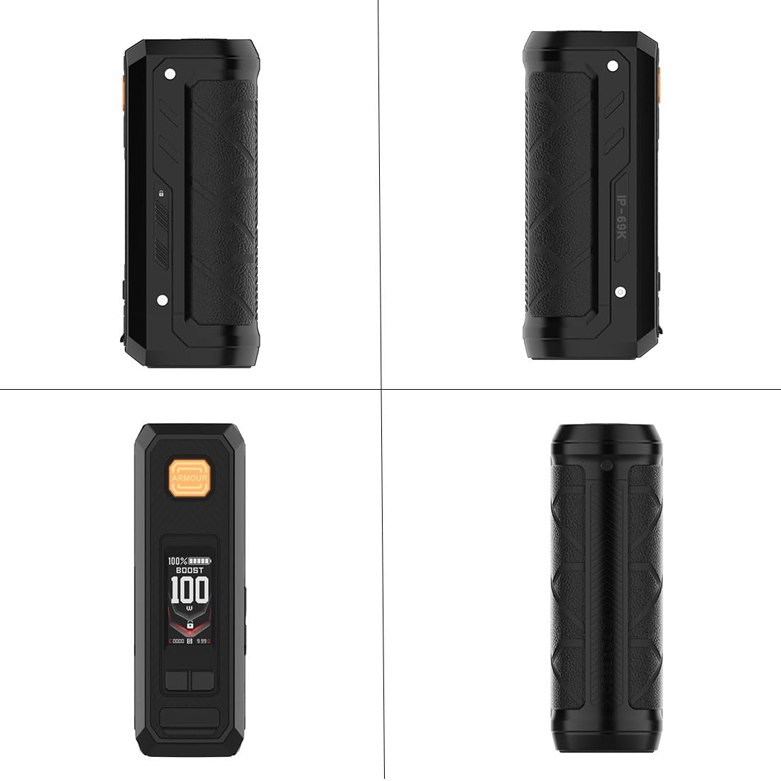 Vaporesso Armour Ultra Mod 100W 5500mAh built in Battery Boost/Pulse/ECO/TC Mode 510 Thread Water Proof E Cigarette Box (Negro obsidiana)
