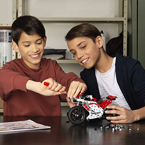 51jVyGhZOiL MECCANO - DUCATI MOTO GP - Superbe Réplique Moto Ducati GP - Coffret Inventions Avec 350 Pièces Et 2 outils - Jeu de Construction - 6044539 - Jouet Enfant 10 Ans et +