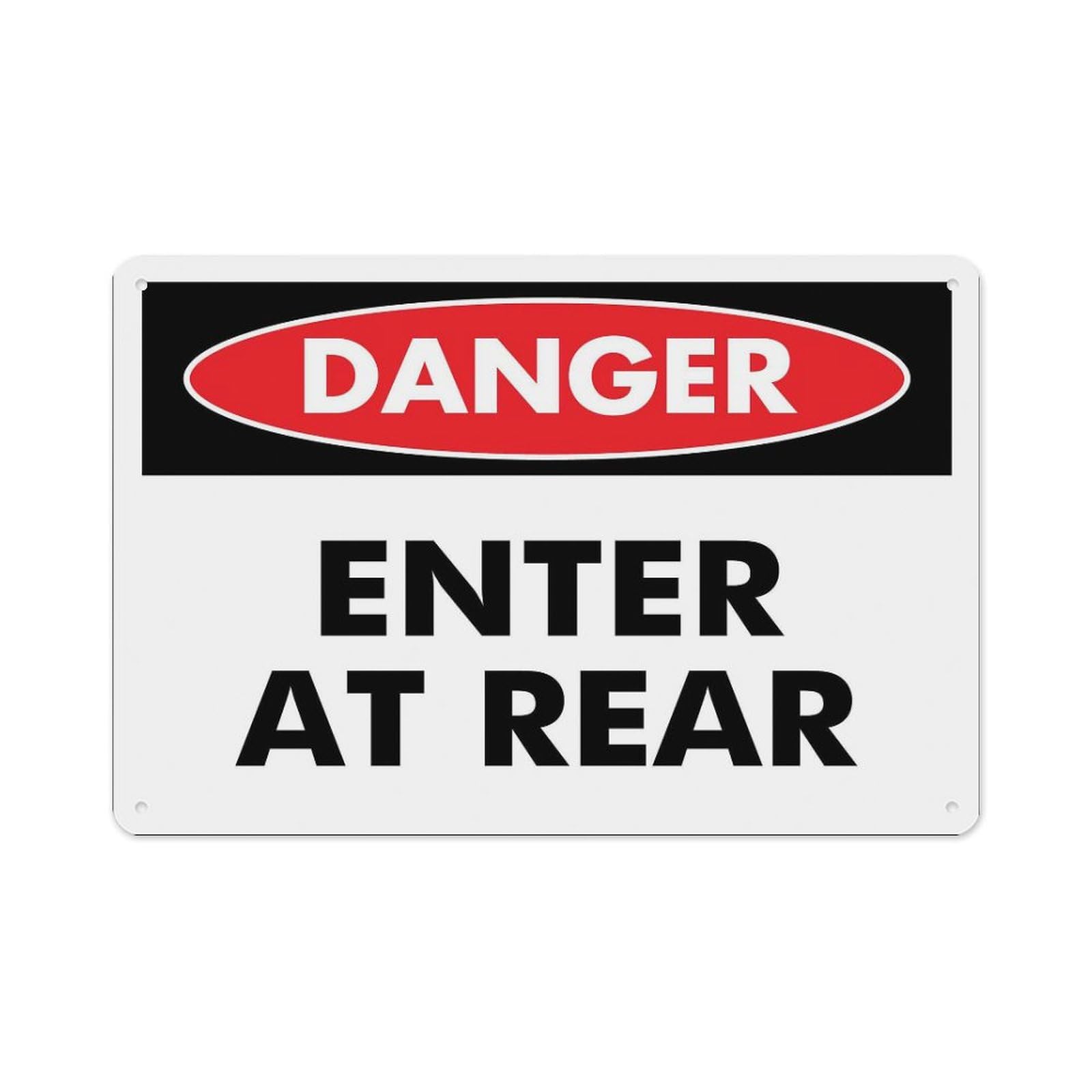 Peiyeety A06 Danger Construction Site Aluminum Tin Warning Signs For Home Outdoor Garden 8X12 Inches