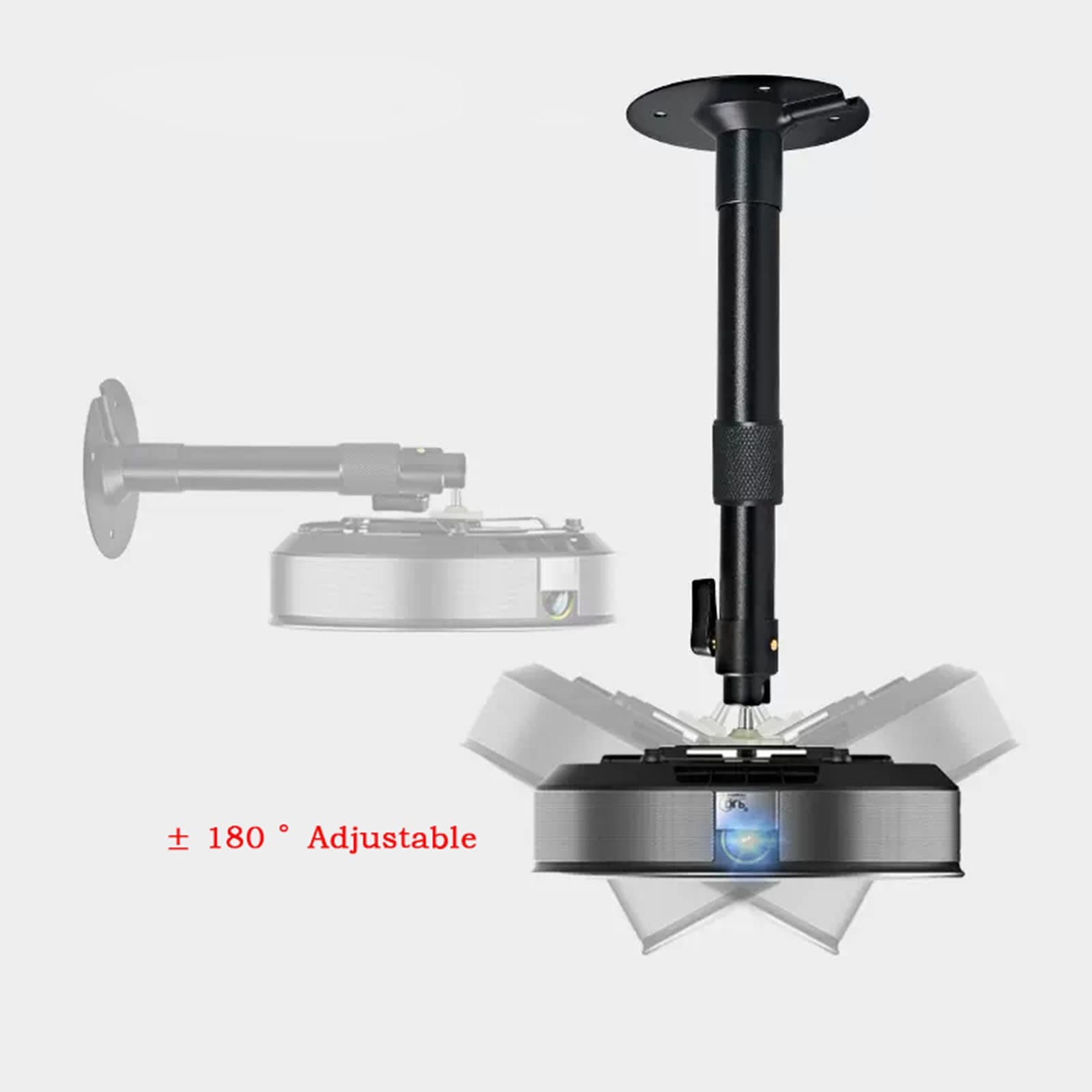 Projectorbevestiging Projectorbeugel Hijsen Muurbeugel Projectorhanger Universele telescopische ophangbeugel Plafondmontage met dienblad (Size