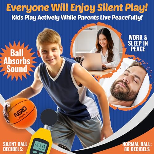 Nero Sport NS-NJ700 Ninja Silent Basketball- Soft Foam Indoor Basketball Size 3 thumb #1