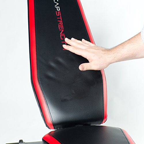 CAP Barbell Memory Foam FID Training Bench, Black/Red