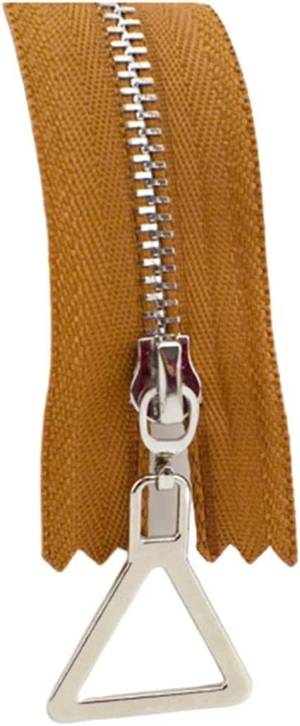 zips， Zip Fasteners Coil Zippers Seam Rippers Sewing Tools,2Pcs 20/70cm(Bruin,CloseEnd30cm)