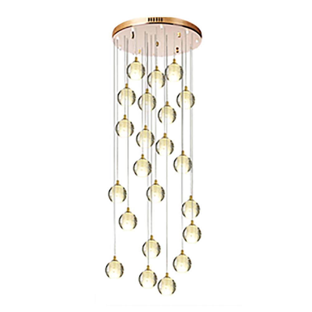 PCXEHUYP Stairs Long Chandeliers,Spiral Staircase Cluster Chandelier Ceiling Light Fixture for Hotel Living Room Home Bar, K9 Crystal Spiral Chandelier-Silver misalmed Arrang(12)