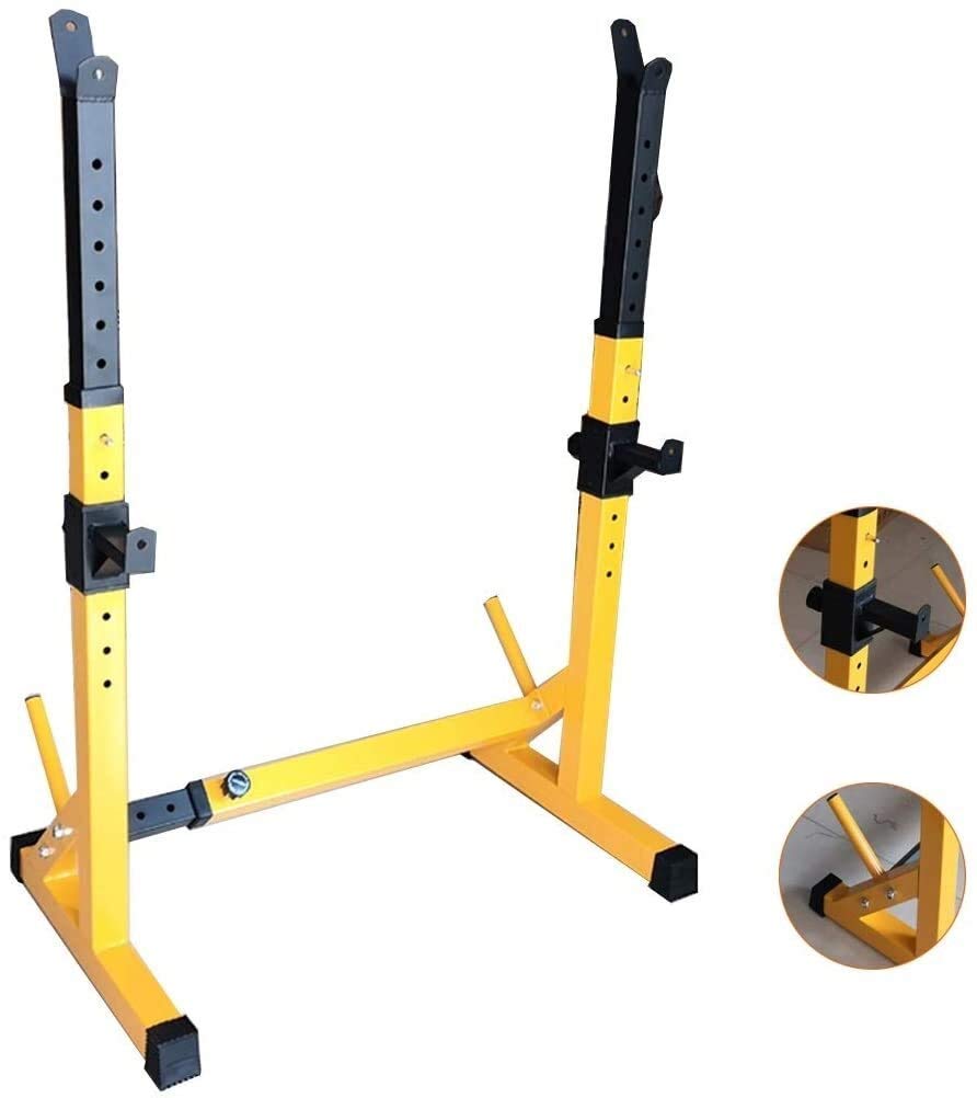 ERoomQ Barbell Stand Weight Lifting Rack Gym Family Fitness Pull-Up Bars Bench Press Strength Training Rack Home Indoor Gym Men's Fitness Barbell Rack Squat Rack Multifunctional Shelf Onl