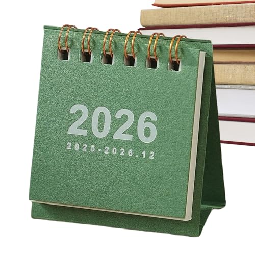 Ästhetischer Schreibtischkalender – Tagesplaner 2026 für Büroplanung, Papier mit kompaktem Design, 12 Monate Schreibtisch-Organizer, Klassenzimmer-Schlafsaal-Zubehör, Lerntisch-Planungswerkzeug