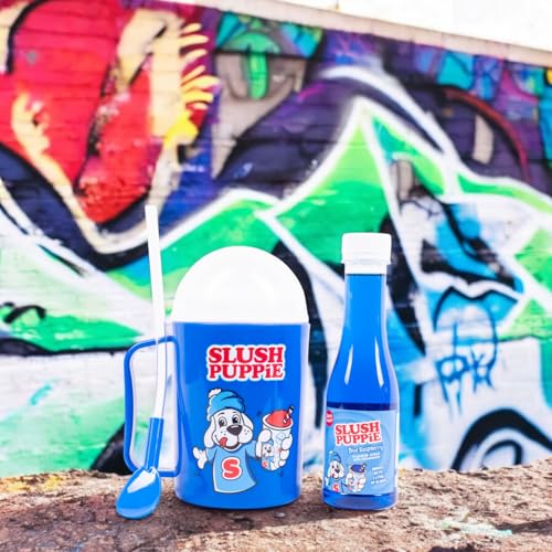 Slush Puppy Slush Puppie Slushie Making Cup with Blue Raspberry Sirup Official, Blue/red/White, 1769 – Bild 5