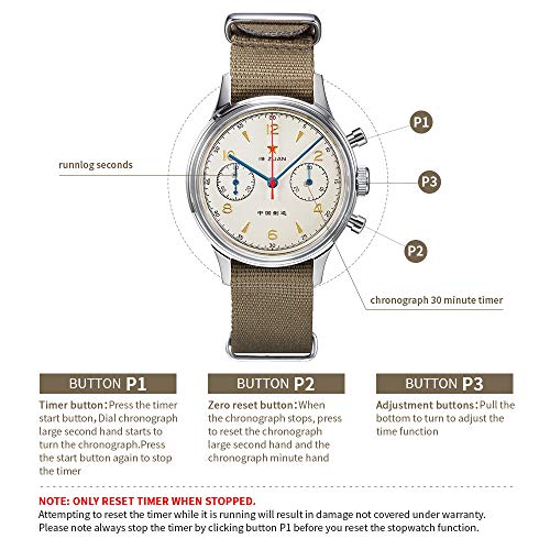 Image of SEAKOSS Men Classic 38mm Pilot Chronograph Watch Seagull 1963 ST1901 Mechanical Movement Wristwatches Sapphire Crystal Acrylic Glass Mirror Stainless Steel Case