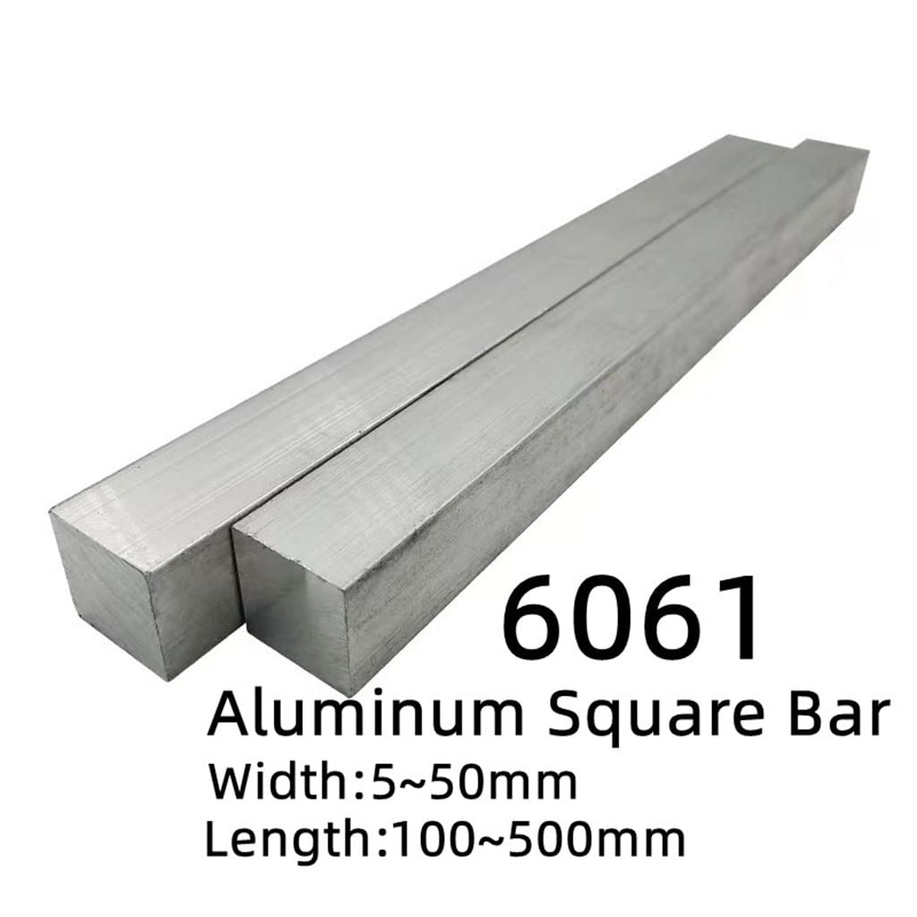 Placa de Barra Plana Cuadrada de Aluminio Mecanizado de Bloques Cnc Mecanizado de Placa de Bloque Sólido 6061 T6 de Metal/25 * 25 * 500Mm