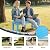 Sunnibety Weatherproof HIPS Outdoor Bench, 2-Person Patio Dining Bench, All-Weather Poly Lumber Garden Bench, Never Rot or Fade, Park Bench with Wood Grains for Porch, Garden, Deck, Entryway, Blue