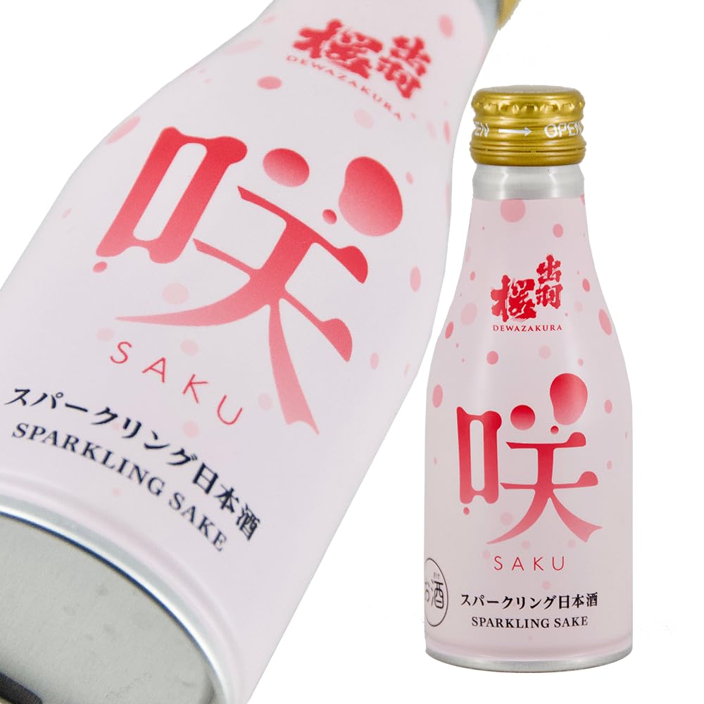 Amazon.co.jp: 出羽桜 スパークリング日本酒 咲 ボトル缶 175ml : 食品
