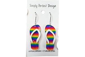 Unleash Your Pride with Our Rainbow Flip-flop Earrings: Exuberant Accessories for Pride Celebrations