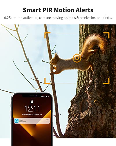 Ebitcam 4G LTE Cellular Trail Cameras Gen 3.0 with SD&4G LTE SIM Card, 360° Full View, 2K Live Streaming,Remote Phone Access Security Camera Outdoor Wireless Game Camera Solar Powered Motion Activated