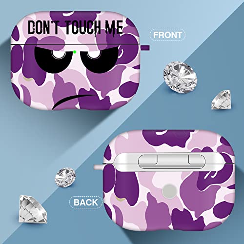 Image of for Airpods Pro 2nd Generation Case 2022, Don't Touch Me for Airpods Pro 2 Cover with Keychain /Lanyard Soft Cute Shockproof Cover for Women Men Compatible Apple AirPod Pro 2 (Purple)