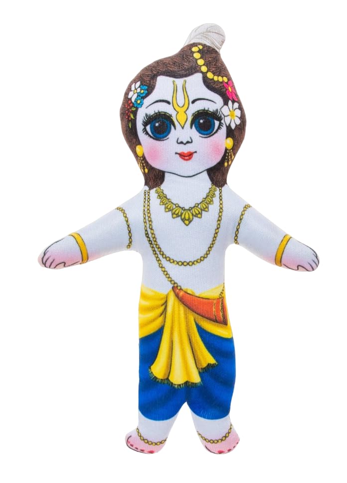 Image of Krishna Balaram and Madhu Soft Plush Washable Cotton Stuffed Toys for Kids Pack of 3 (Krishna Balaram & Madhu)