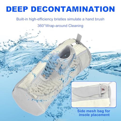 Shoe Washing Bags for Washing Machine – Durable Shoe Washing Machine Bags for All Shoe Types Sizes (Large White 2PCS）2