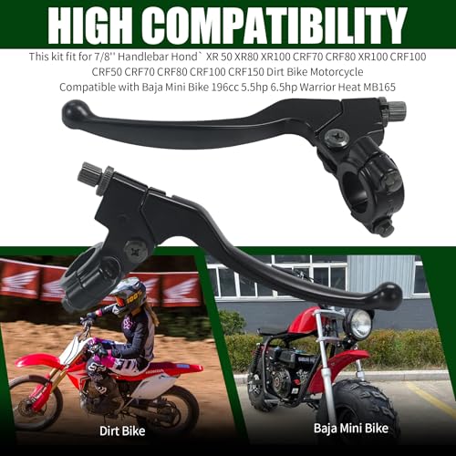 Image of 7 /8 inch 22mm Left & Right Brake Handle Levers and 61in Mini Bike Brake Cable fit for Coleman CT100U CC100X Baja Doodle Bug DB30 Motovox MBX10 MBX11 Monster Moto MMB80 97cc 98cc Powersport Parts