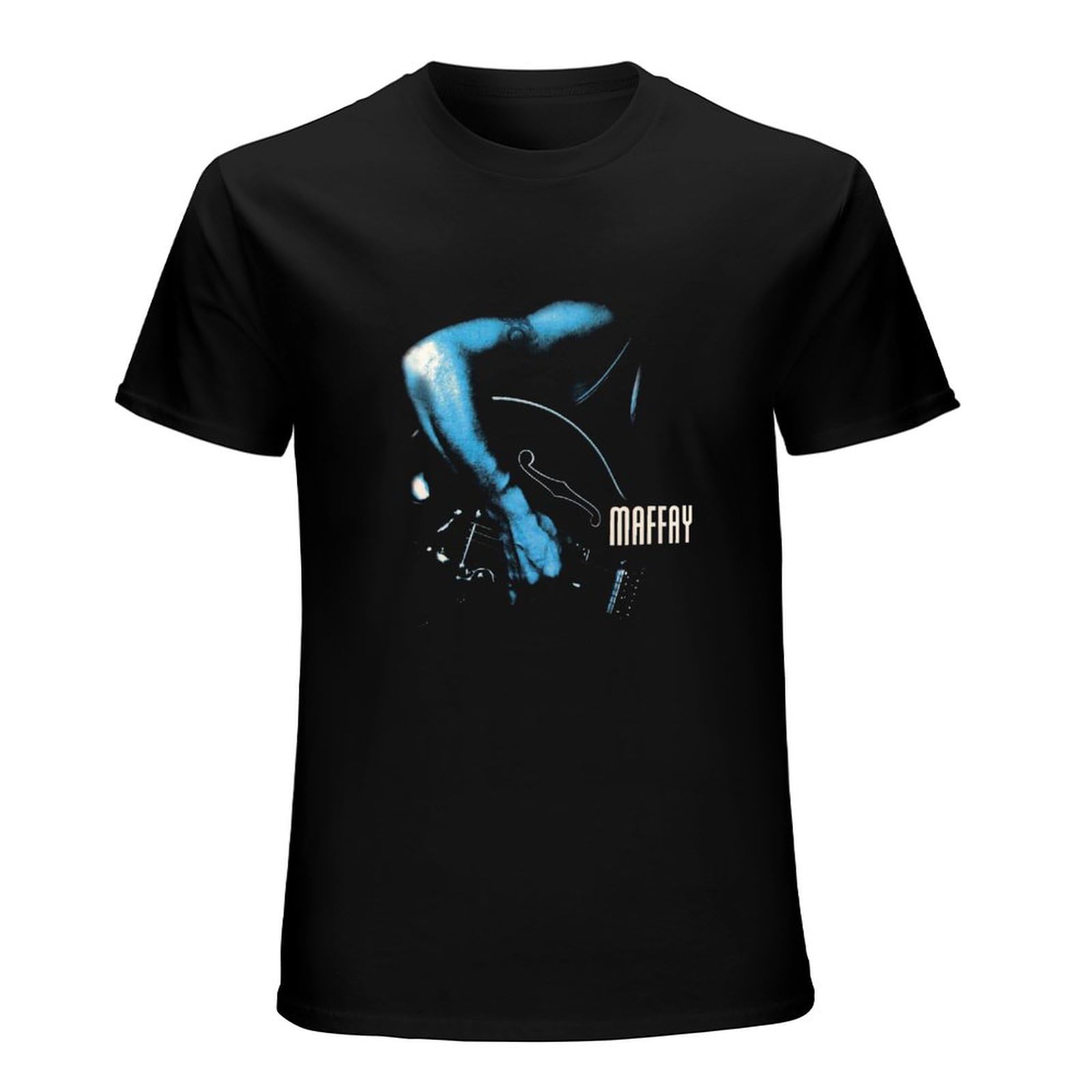 Johnnykjaytee Mens Peter Maffay Music Black T-Shirt Printed Tee Graphic Top for Men Shirt