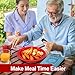 Maxcheck 7 Pcs Spill Proof Scoop Bowl and Partitioned Plate Set with Suction Base and Adaptive Utensils Set Non Slip Weighted Angled Silverware Adaptive Self Feeding Dinnerware for Elderly Disabled