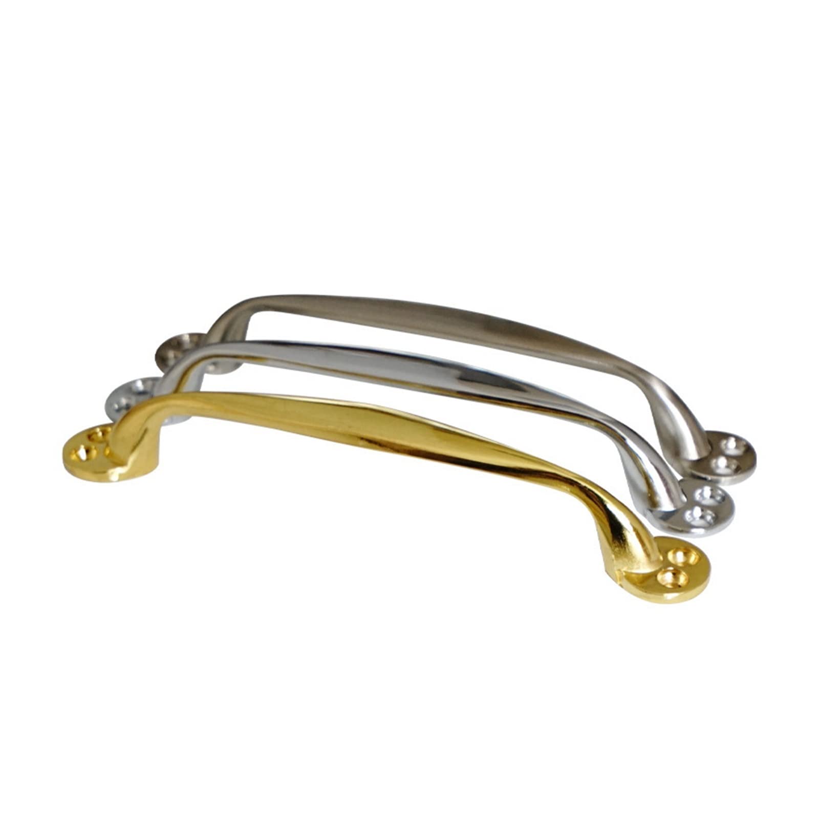 Poignée de meuble en alliage de zinc chrome et or, quincaillerie durable pour armoire