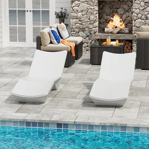 Image of in Pool Lounge Chairs, Pool Lounge Chairs, Use in Pools with Shelves Up to 12 Inches Deep, Weather-Resistant Design,Tanning Chairs for Sun Shelves, Poolside & Beach Lounge for Outdoor Relaxation (4)