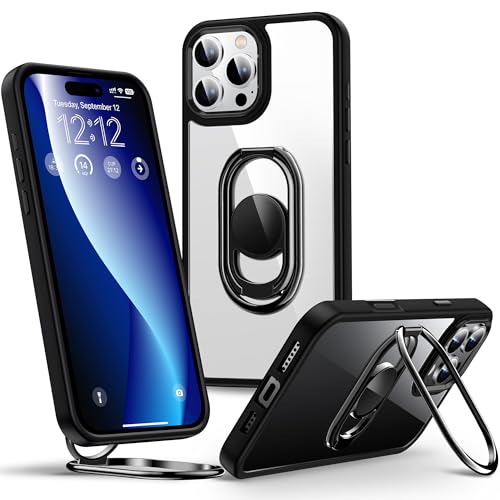 Image of Shields Up for iPhone 16 Pro Max Case with Stand, 2-Way Stand, Clear Black