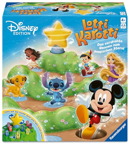 Ravensburger 24851 - Lotti Karotti Disney Edition, Adaption des bekannten Spiele-Klassikers mit Disney-Charakteren, unterhaltsames Wettlaufspiel für 2 bis 4 Kinder ab 4 Jahren – Bild 3