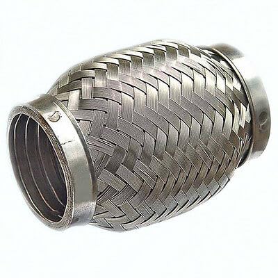 Tubo flexible de escape de acero inoxidable - 50 mm x 100 mm - con junta flexible de bloqueo