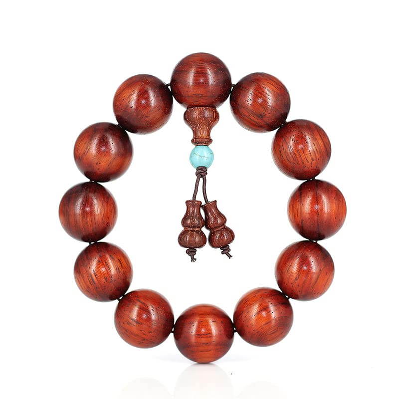 Amazon.com: xiexuelian 巴西猫眼紫檀顶珠手串2.0 红花梨手链男女情侣