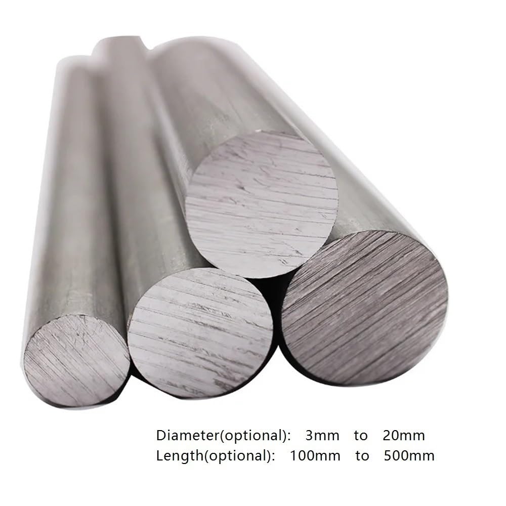 Barra tonda in alluminio con anima solida, diametro 3, 10, 20 mm, barre dritte in lega metalIica ad alta resistenza, 10 pezzi(500X16MM)
