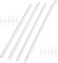 VOSAREA 1 Conjunto De Haste De Persiana Veneziana Gancho De Plástico Ganchos Brancos Persianas Brancas Haste De Cortina Varinha Varinha De Cortina Hastes De Abridor De Persianas Acessório