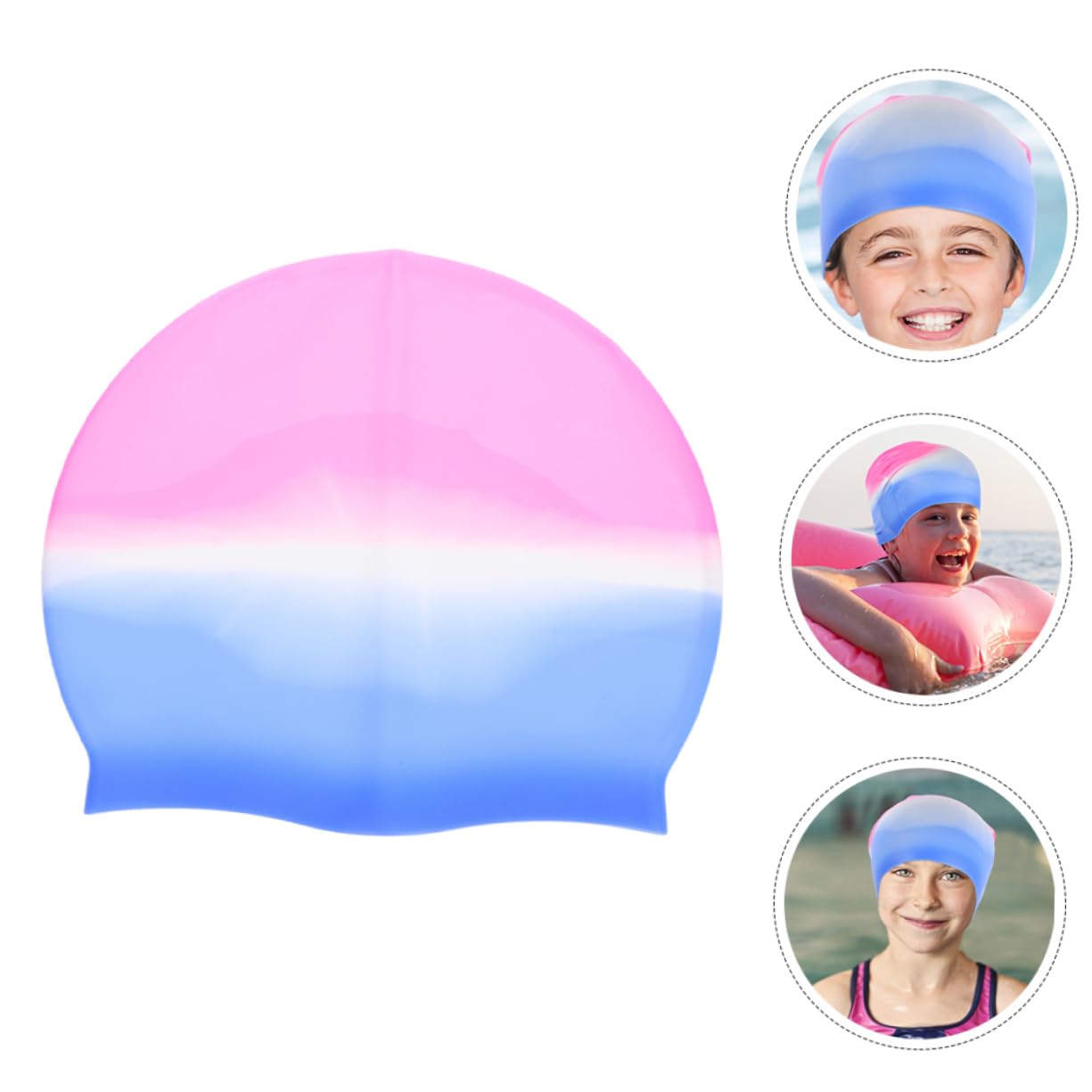 HANABASS 10 Pièces Bonnet de Natation Silicone Bonnet Bain Unisexe Extensible et Confortable pour Femmes et Adultes Étanche pour Cheveux Longs Protection Pratique