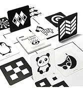 beiens Hohe Kontrast Baby Lernkarten,Schwarzes Weißes Spielzeug für die Entwicklung des Gehirns f...