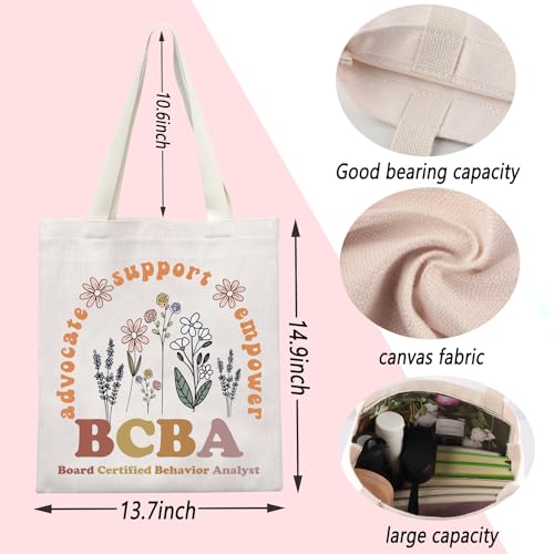 Image of ENSIANTH BCBA Tote Bag - Board Certified Behavior Analyst & Therapist Gift - Special Education Teacher Gift