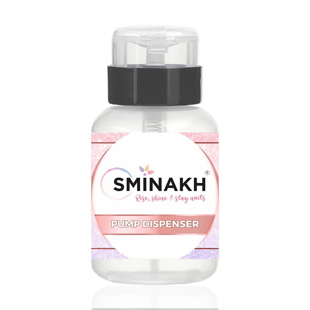 Sminakh Pump Bottle Empty Push Down Pump Dispenser Bottle Empty Lockable Nail Polish and Makeup Remover Acetone container (Multicolor) (PF1)-image-29