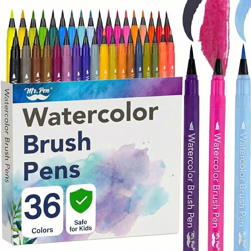 Mr. Pen- Watercolor Brush Pens, 36 Pack...