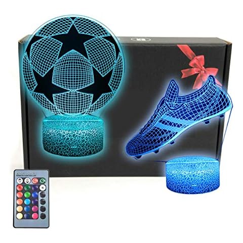 MARZIUS Lámpara LED 3D de fútbol Cover