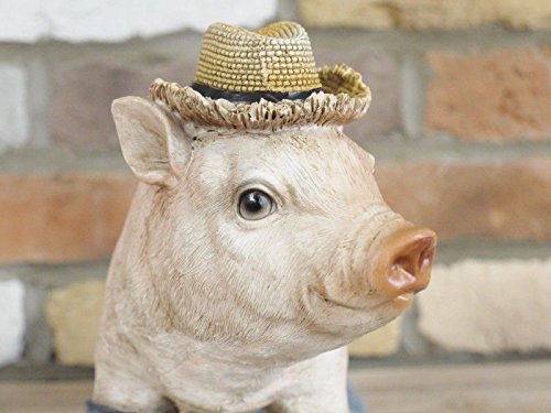 ESTINK Statue De Jardin Cochon Mignon En Résine - Figurine Animalière Pour Jardin Et Décoration