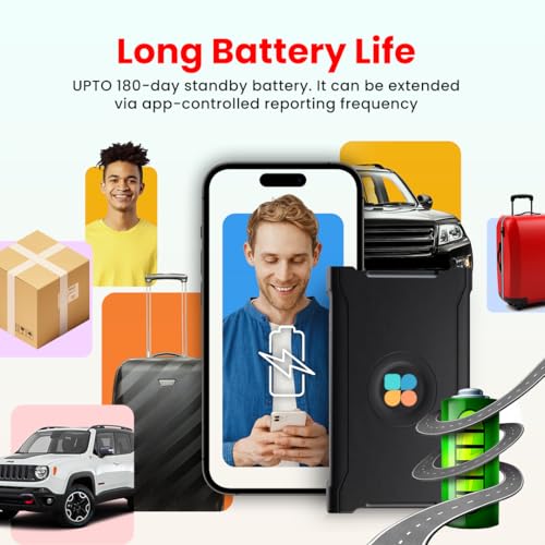 Image of Wireless Magnetic Hidden Portable GPS Tracker for Personal Family Vehicles Scooty Kids Bag, 1Year Plan SIM + 6months Standby Battery Rechargeable Live GeoFence Alerts, Free Android iOS app
