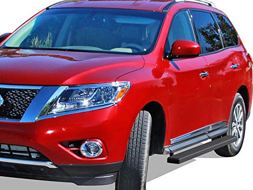 Compatible With 2013-2018 Pathfinder (Excl. 15 Platinum) & 2013-2017 Infiniti Qx60 (Nerf Bar | Side Steps) 4" Black Eboard Running Boards #TOP3