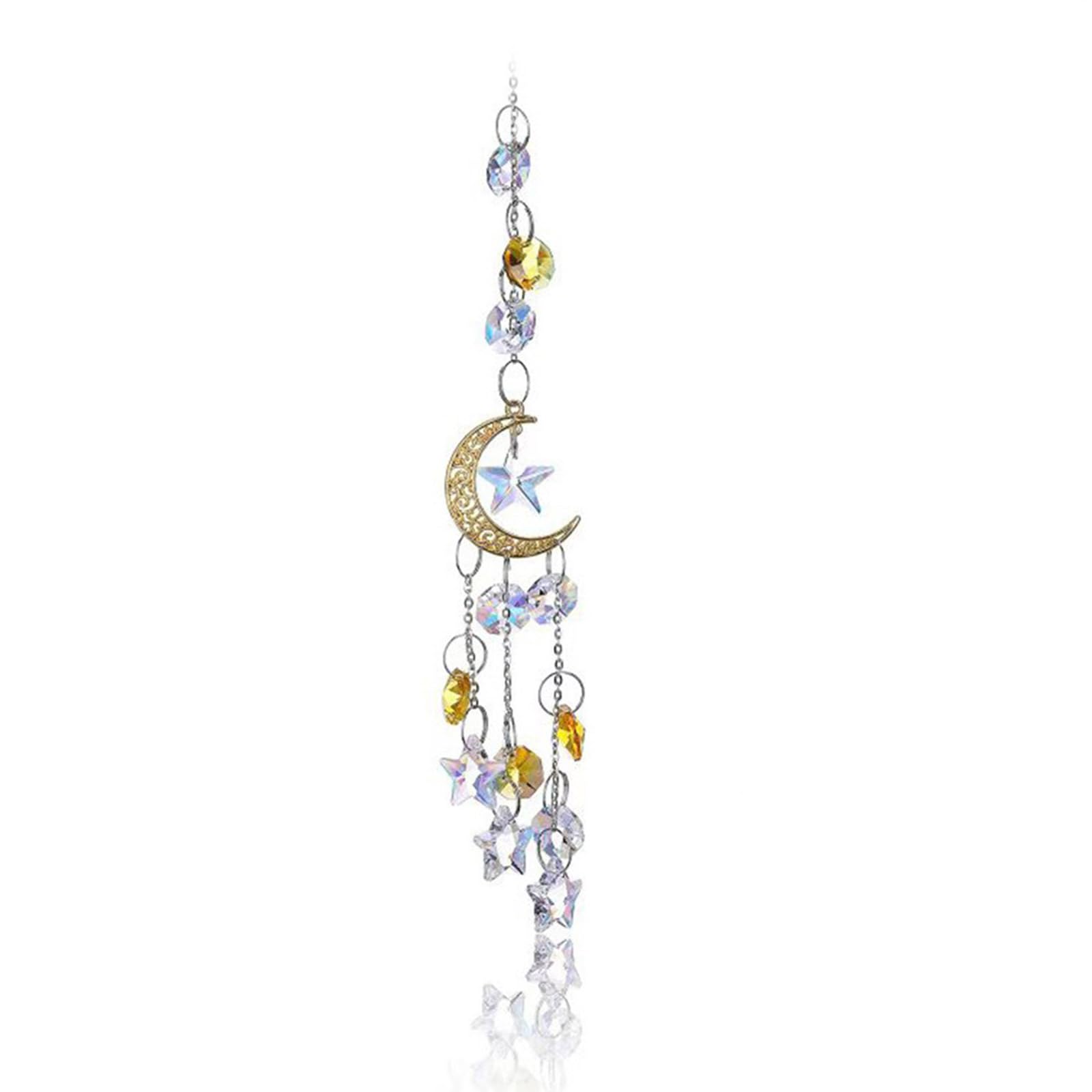 carotoe Crystal and Star Window Decoration Handcrafted Reflective Hanging Art Suncatchers for Living Room Bedroom Decors and Star Window Hanging Crystal Decors