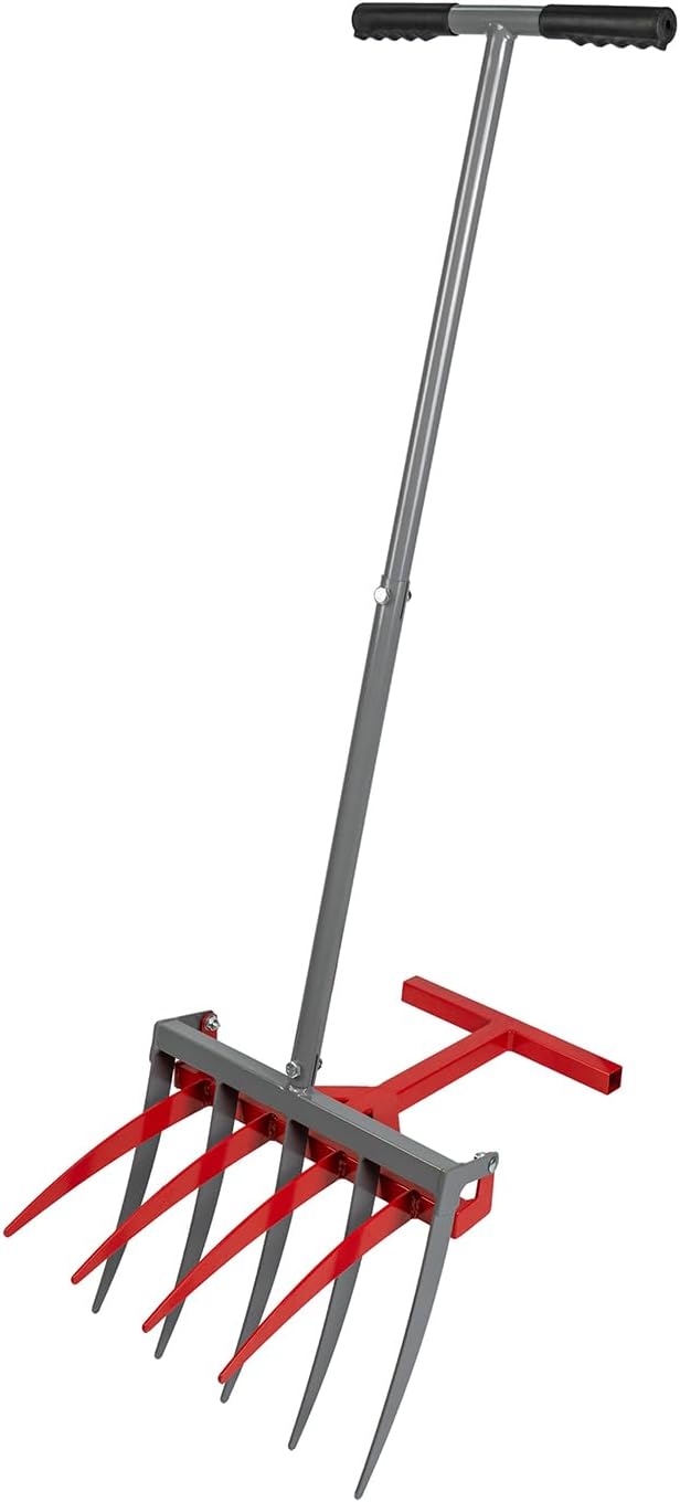 Amazon.co.jp Orealauto ブロードフォークツール 手動耕運機 スチールタイン9本付き 手押し エアレーション 土壌の緩み