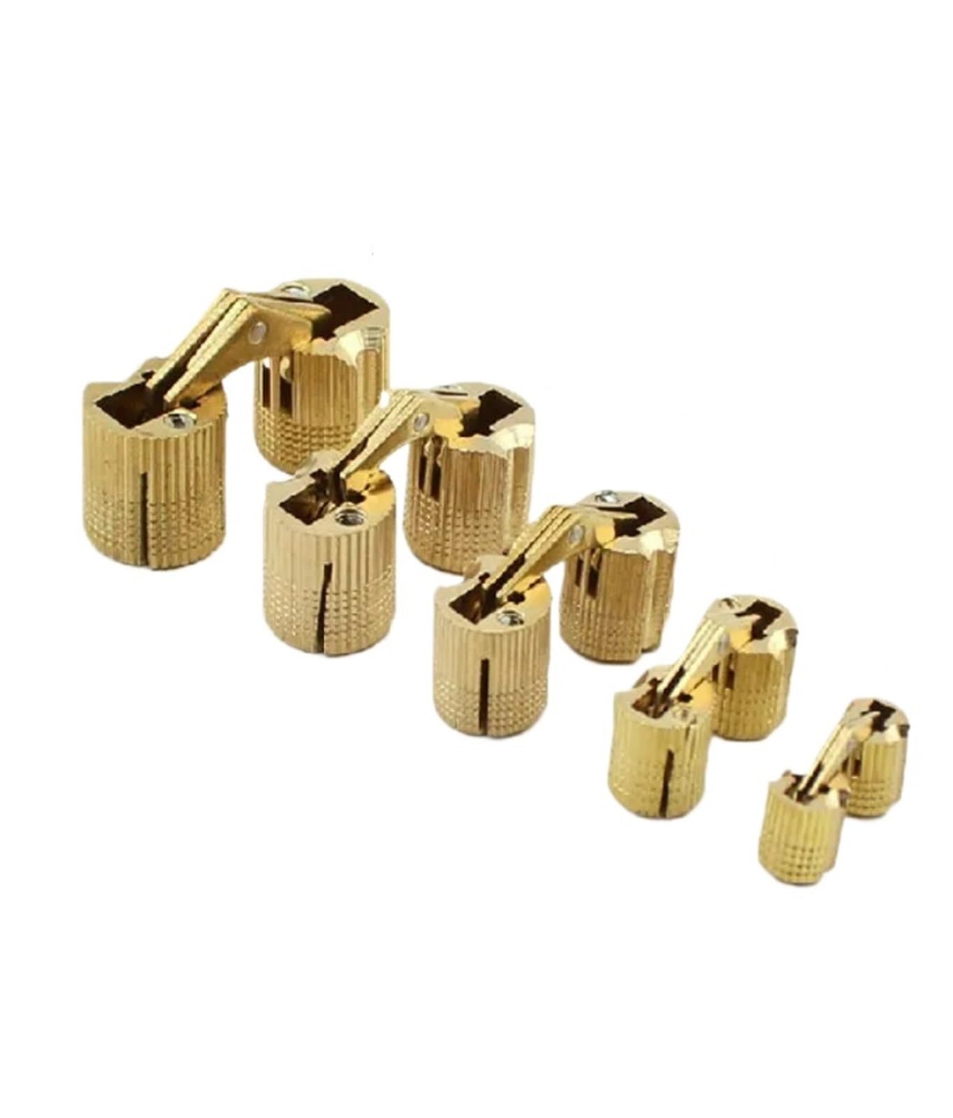 4PCS 8mm-16mm Copper Barrel Hinges Hidden Cabinet Concealed Brass Door Hinges(8mm)