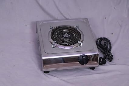 Bright Berg Daily Need 100% Stainless Steel Butterfly 1500 Watt Radiant Cooktop|G-coil|Hot Plate With 3 Adjustable Level Indicator (Black, 1 Year Warranty)