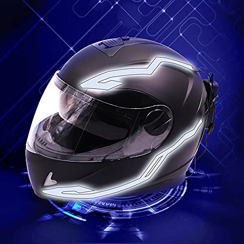 YnGia Motorcycle Helmet Light,Cold Neon Strips,Flexible EL Helmet Light Strip,Night Riding Warning Signal Light Decoration Kit-white