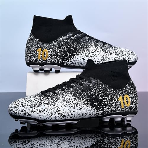 Men's Fashion Lace Up High Top Cleats Spike Soccer Football Shoes Non-Slip Breathable Outdoor Firmly Ground Athletic Baseball Lacrosse Rugby Combat Boots3