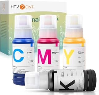 HTVRONT Sublimation Ink for ET2720 ET15000 ET2750 ET3700 ET3750 ET4750 Inkjet Printers Press Transfer on Mugs, Pillows, Plates, T-Shirts etc(400ml/4 Colors/Autofill/ICC-Free)